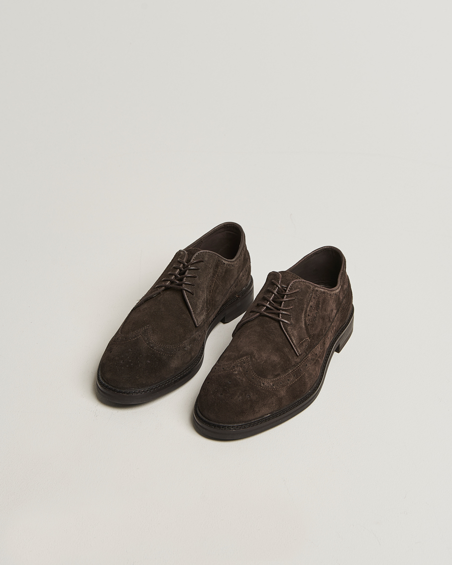 Herre | Brogues | GANT | Bidford Suede Brouges Dark Brown