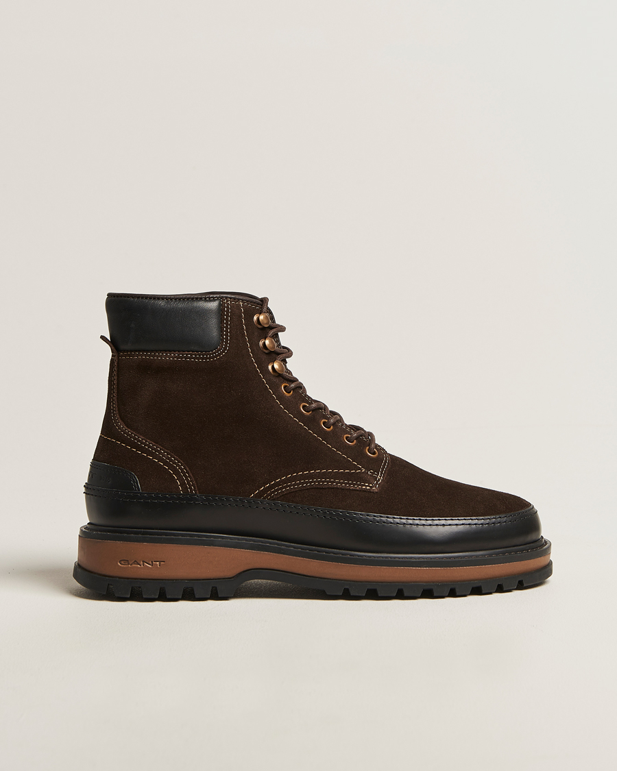 Herre | Støvler | Gant | Clafton Felt Lined Suede Boot Dark Brown