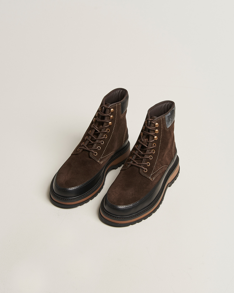 Herre | Støvler | Gant | Clafton Felt Lined Suede Boot Dark Brown