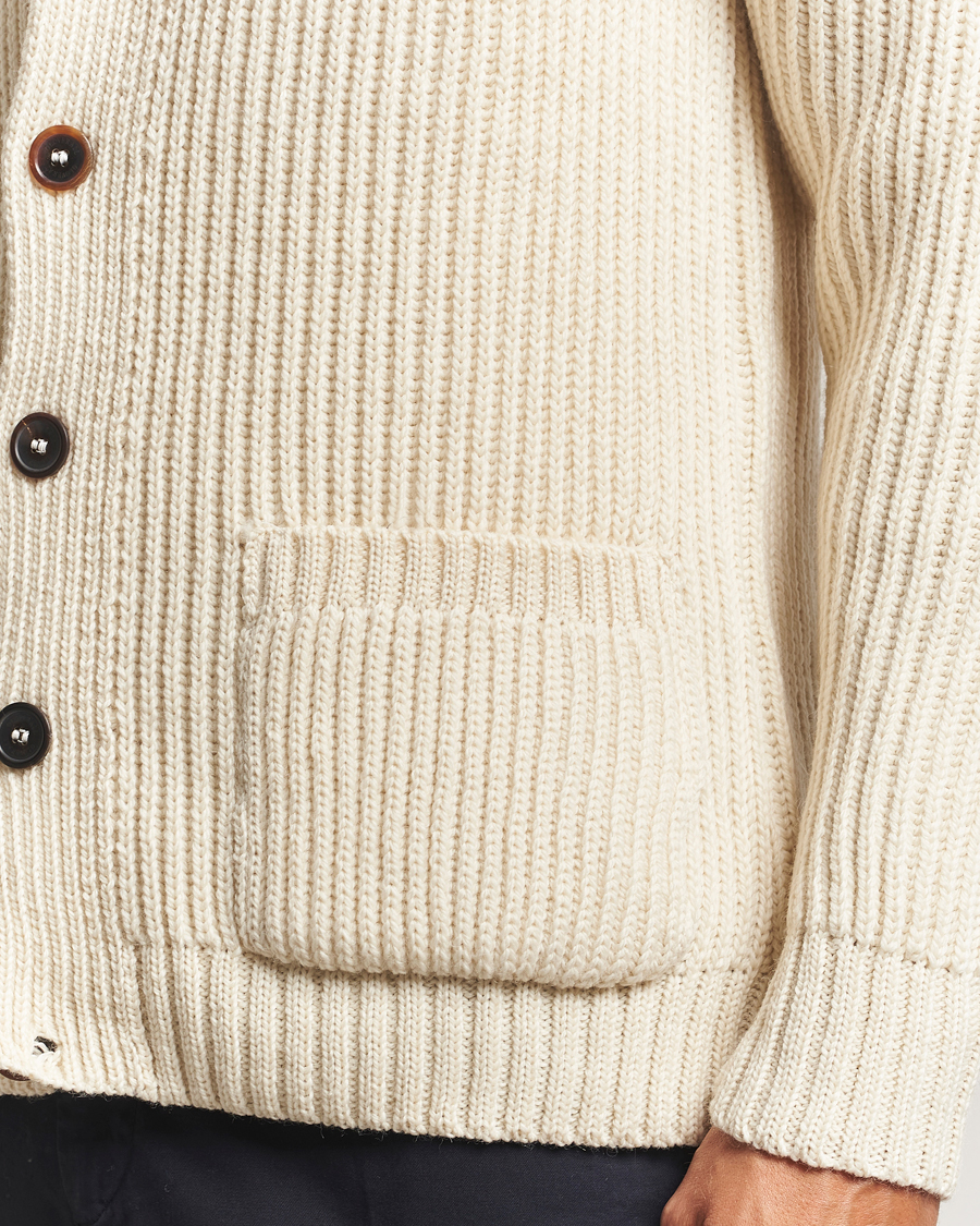 Herre | Gensere | Gloverall | Shawl Collar Cardigan Ecru