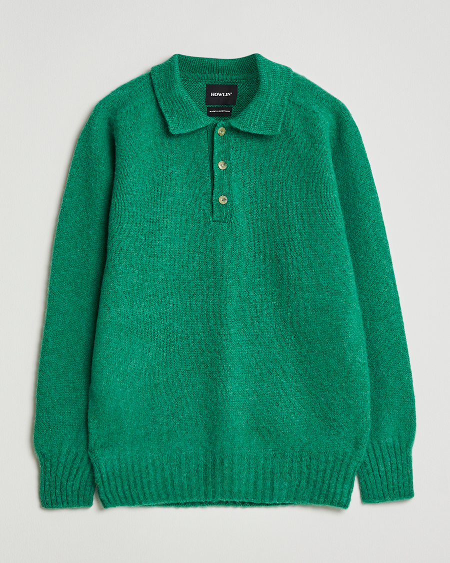 Herre | Gensere | Howlin' | Brushed Wool Polo Greendream