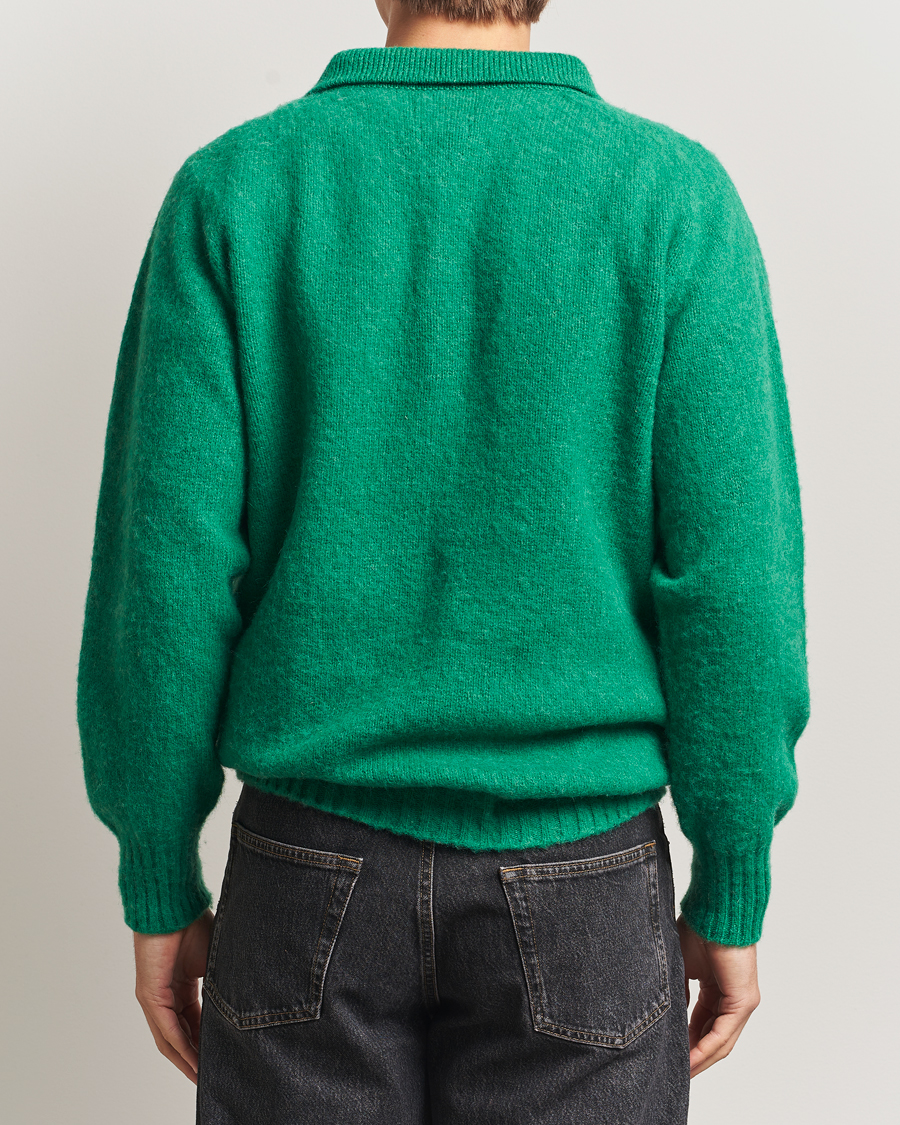 Herre | Gensere | Howlin' | Brushed Wool Polo Greendream