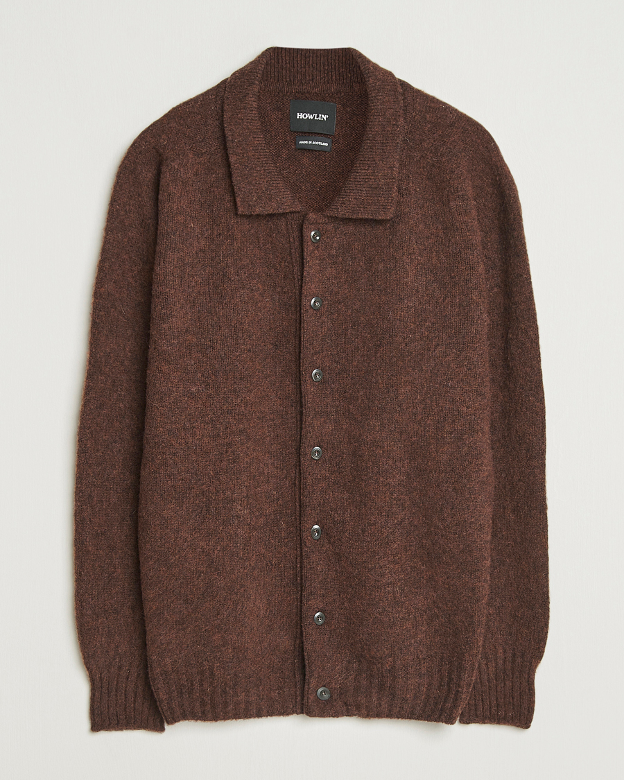 Herre | Gensere | Howlin' | Brushed Wool Cardigan Brownish