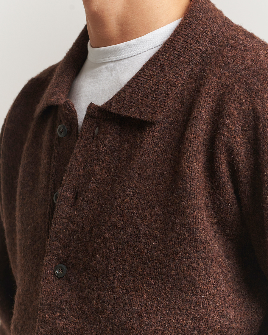Herre | Gensere | Howlin' | Brushed Wool Cardigan Brownish