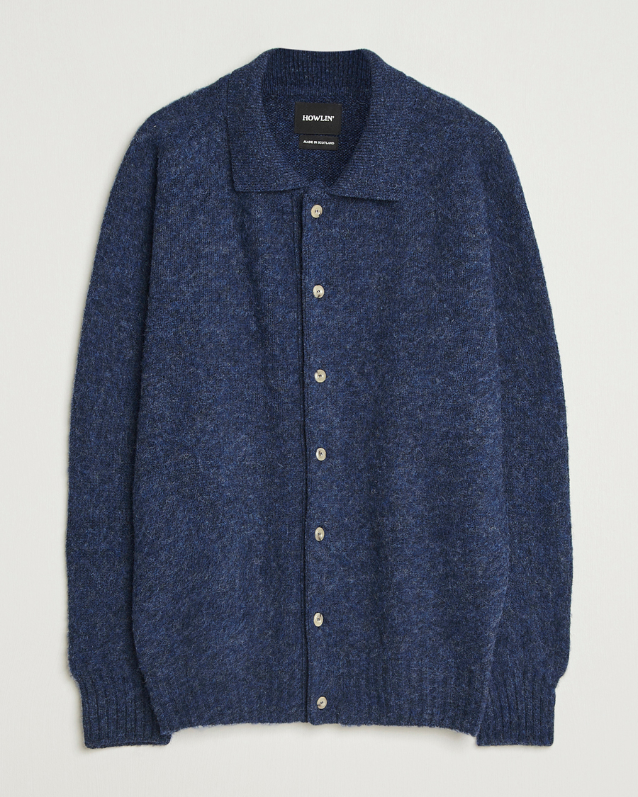 Herre | Gensere | Howlin' | Brushed Wool Cardigan Denim