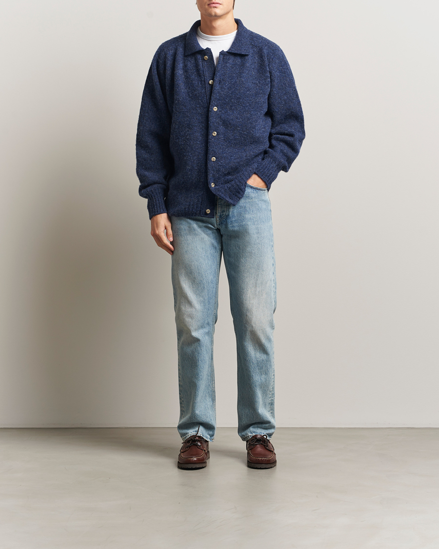 Herre | Gensere | Howlin' | Brushed Wool Cardigan Denim