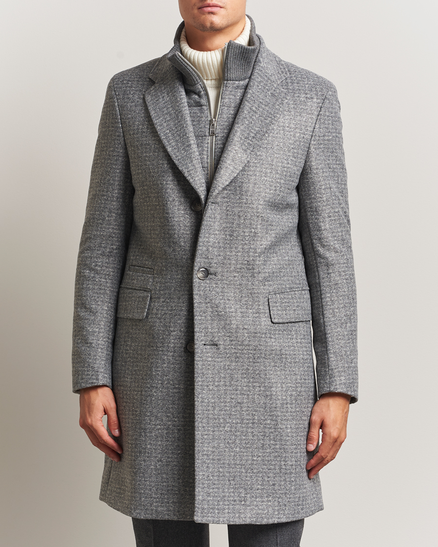 Herre | Jakker | BOSS BLACK | Hyde Wool Bib Coat Silver