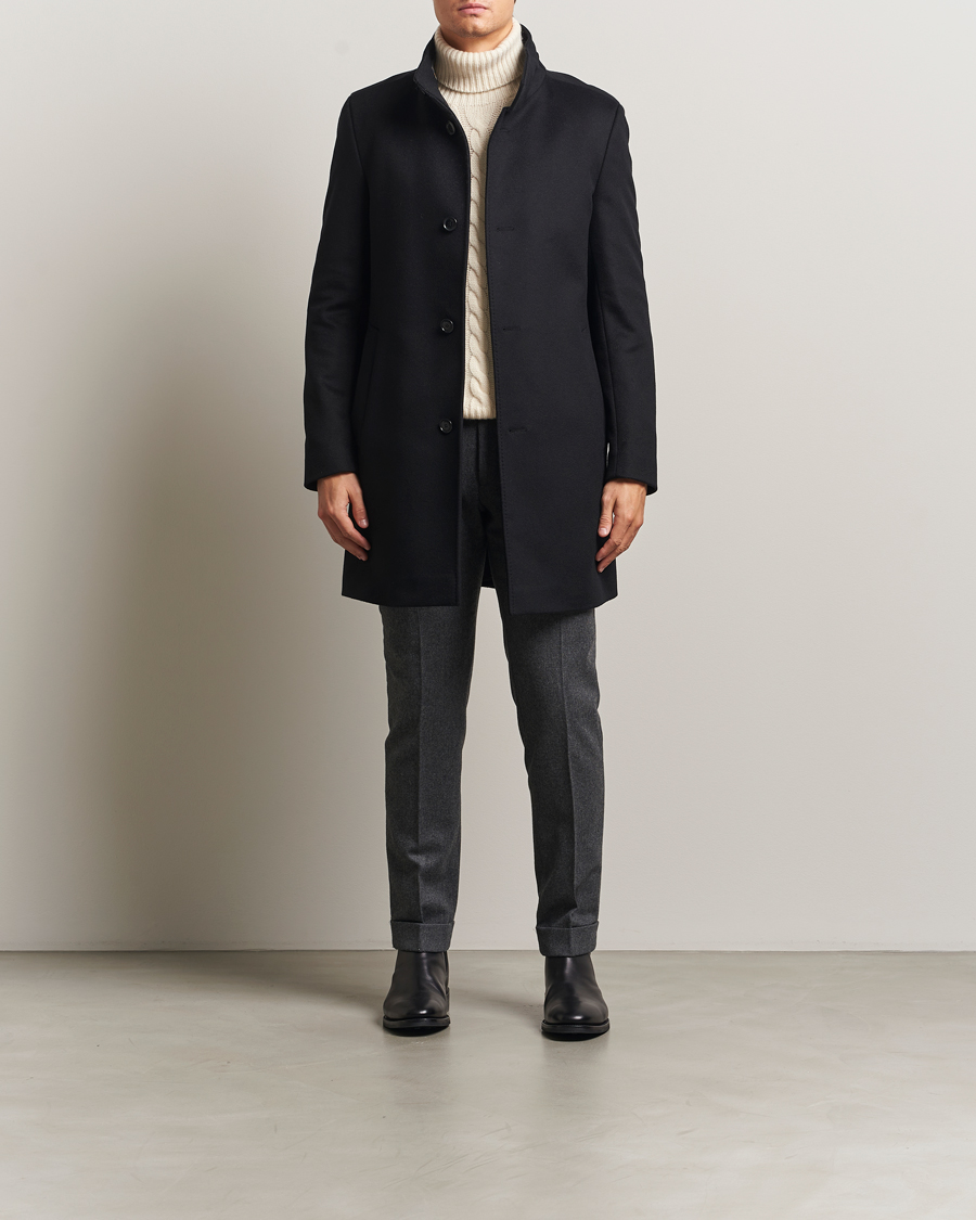 Herre | Jakker | BOSS BLACK | Hyde Stand Up Collar Coat Black