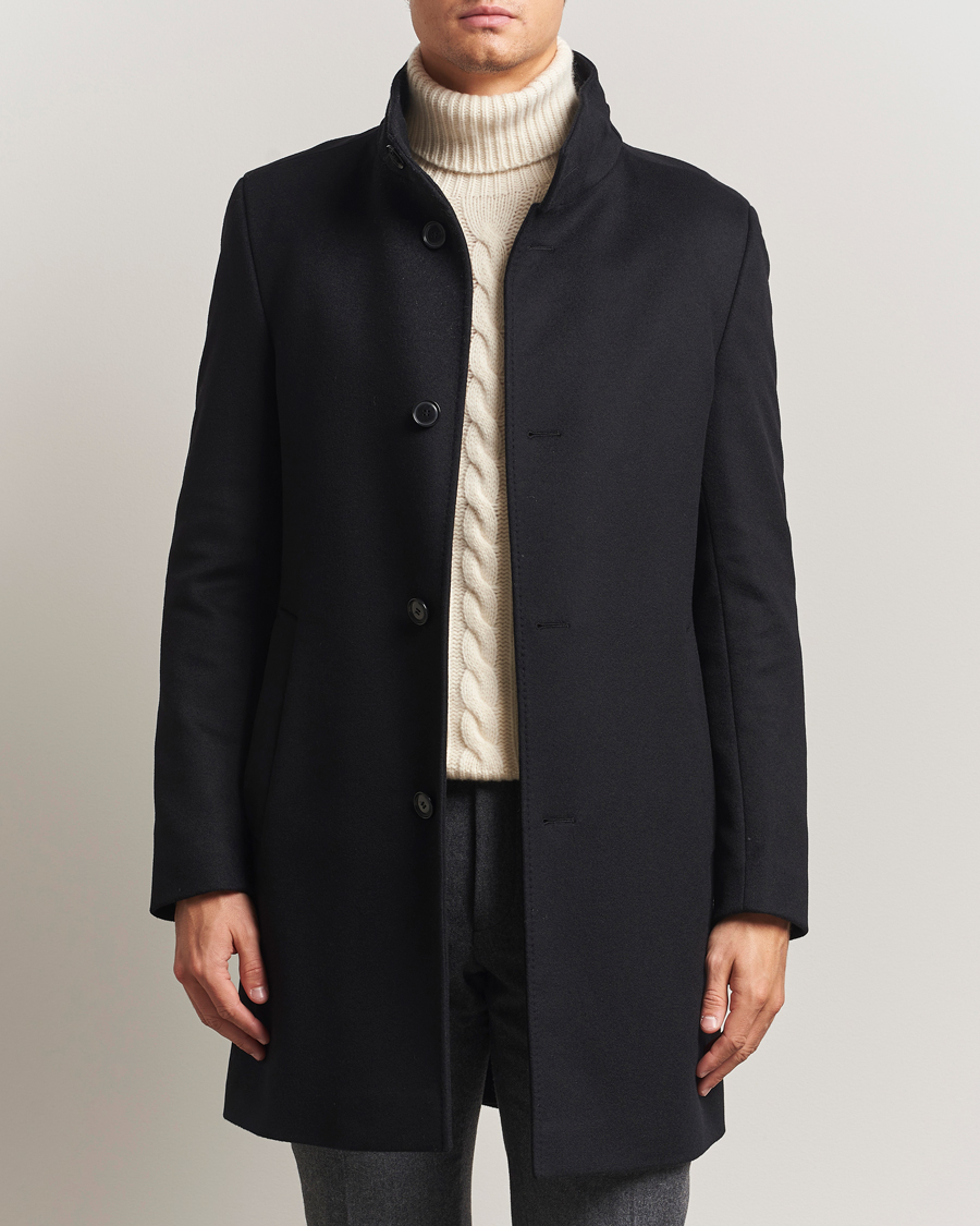 Herre | Jakker | BOSS BLACK | Hyde Stand Up Collar Coat Black