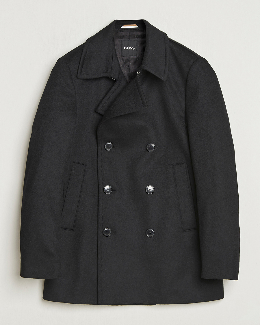 Herre | Jakker | BOSS BLACK | Hyde Wool Peacoat Black