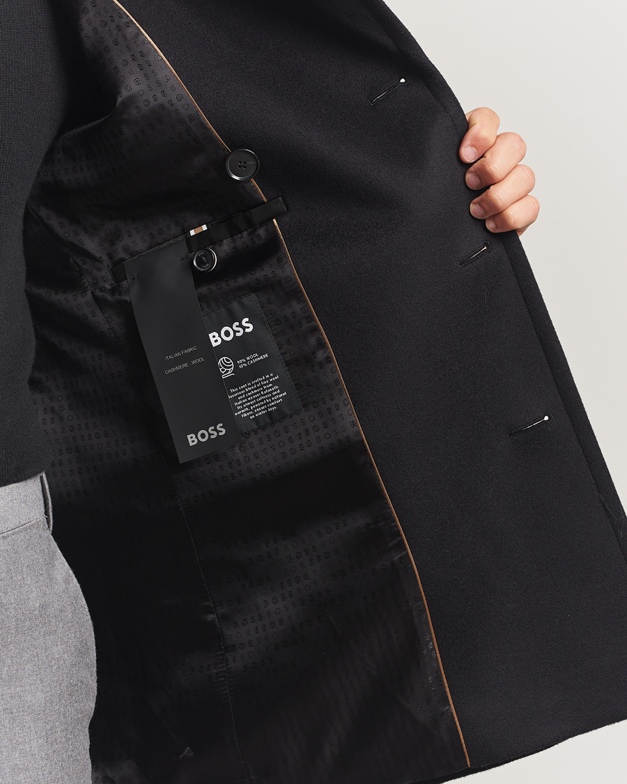 Herre | Jakker | BOSS BLACK | Hyde Wool Peacoat Black