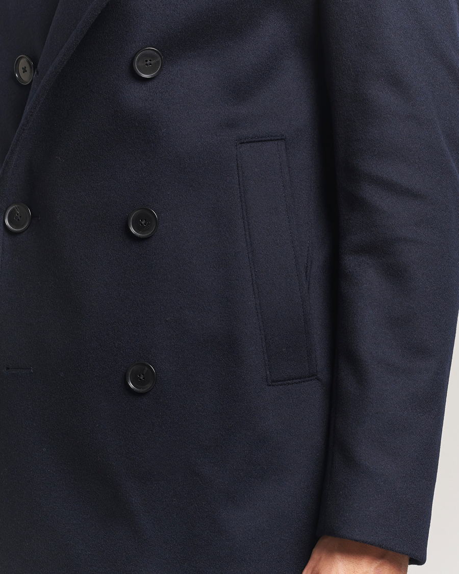 Herre | Jakker | BOSS BLACK | Hyde Wool Peacoat Dark Blue