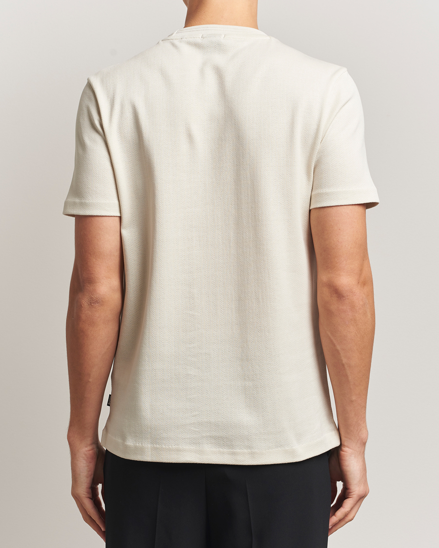 Herre | T-Shirts | BOSS BLACK | Thompson Structured Crew Neck T-Shirt Open White