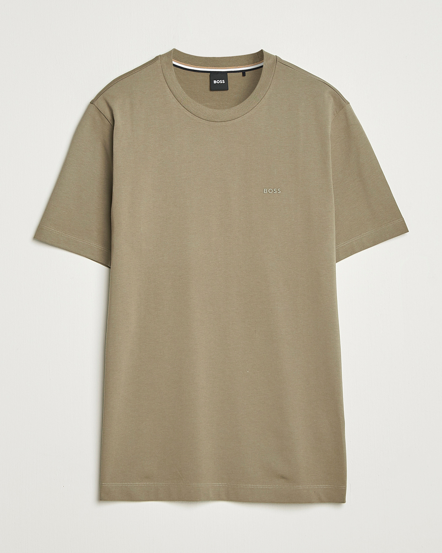 Herre | T-Shirts | BOSS BLACK | Thompson Crew Neck T-Shirt Open Green