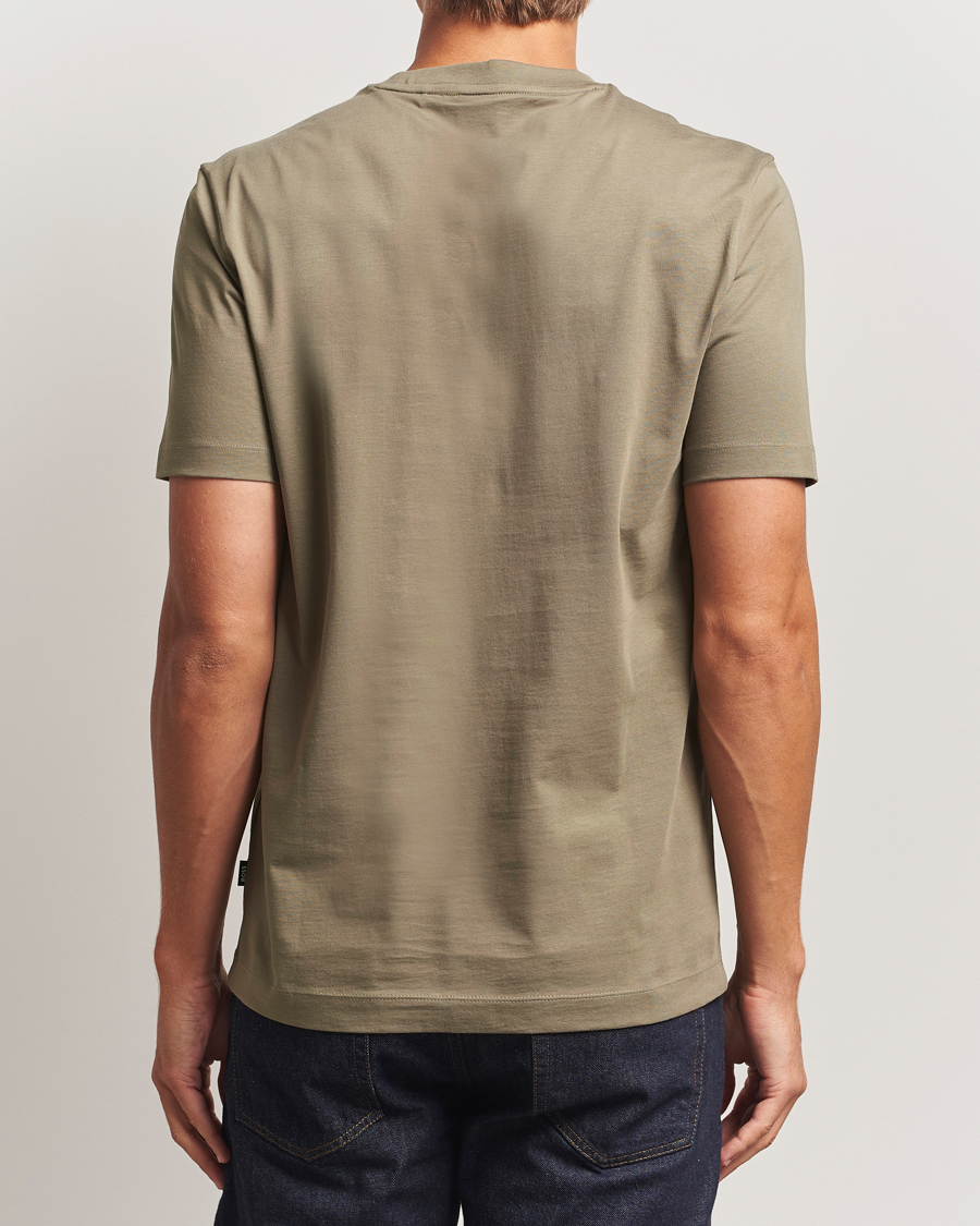 Herre | T-Shirts | BOSS BLACK | Thompson Crew Neck T-Shirt Open Green