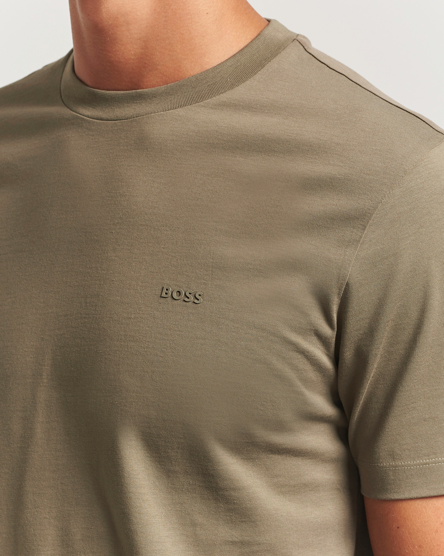 Herre | T-Shirts | BOSS BLACK | Thompson Crew Neck T-Shirt Open Green
