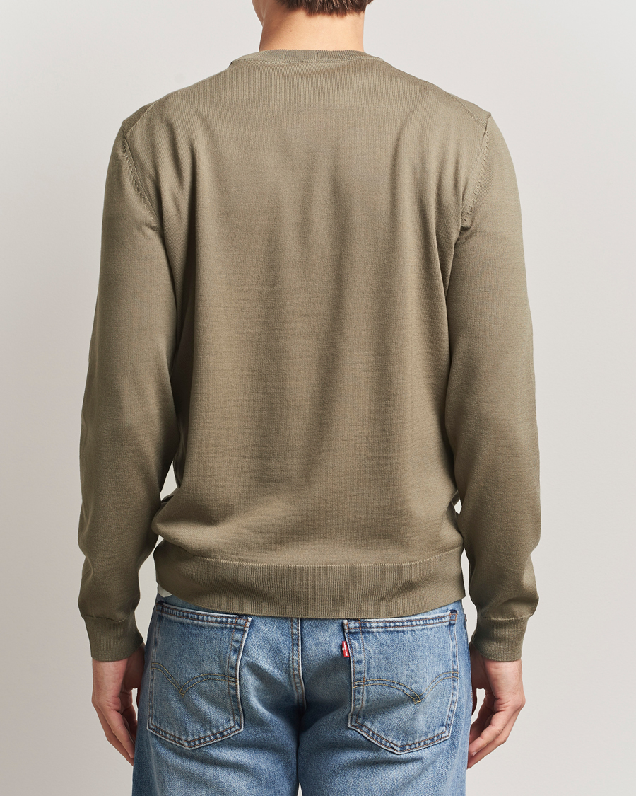 Herre | Gensere | BOSS BLACK | Botto Merino Knitted Pullover Open Brown