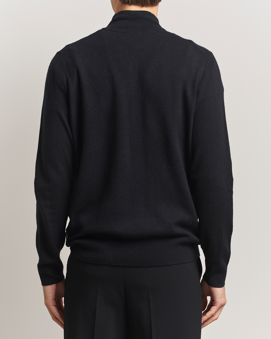 Herre | Gensere | BOSS BLACK | Hemarlo Wool/Cashmere Half Zip Black