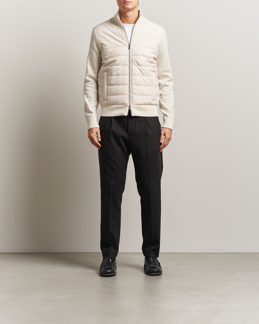 Herre | Gensere | BOSS BLACK | Hernest Hybrid Full Zip Open White