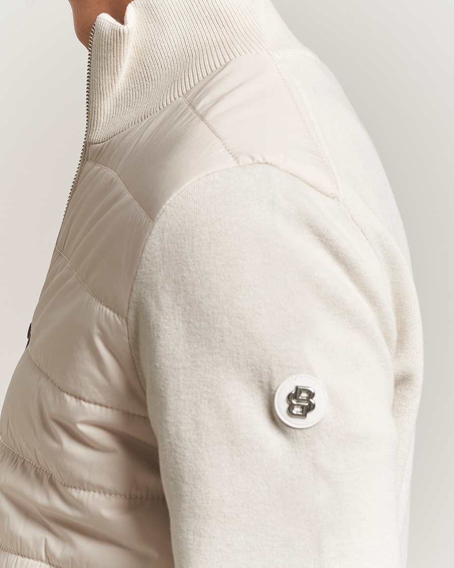 Herre | Gensere | BOSS BLACK | Hernest Hybrid Full Zip Open White