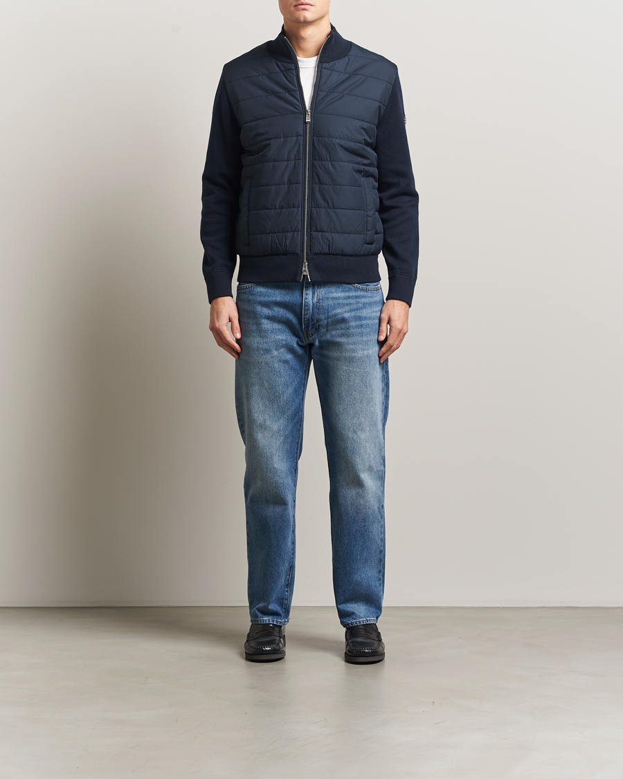 Herre | Jakker | BOSS BLACK | Hernest Hybrid Full Zip Dark Blue