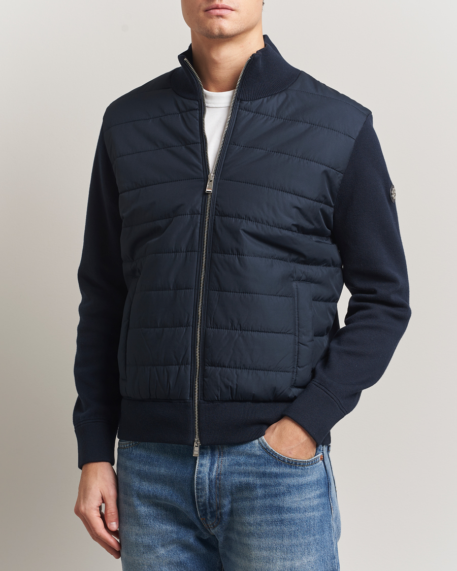 Herre | Jakker | BOSS BLACK | Hernest Hybrid Full Zip Dark Blue