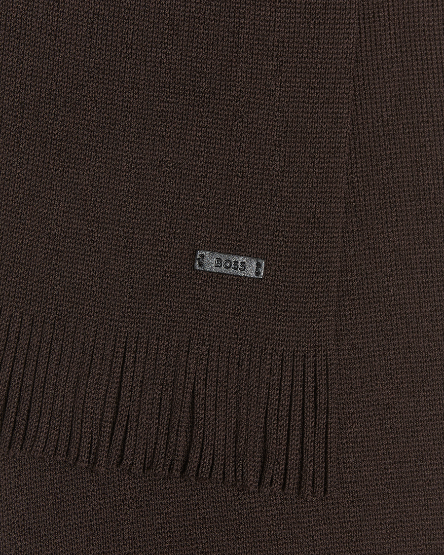 Herre | Skjerf | BOSS BLACK | Albas Wool Scarf Dark Brown
