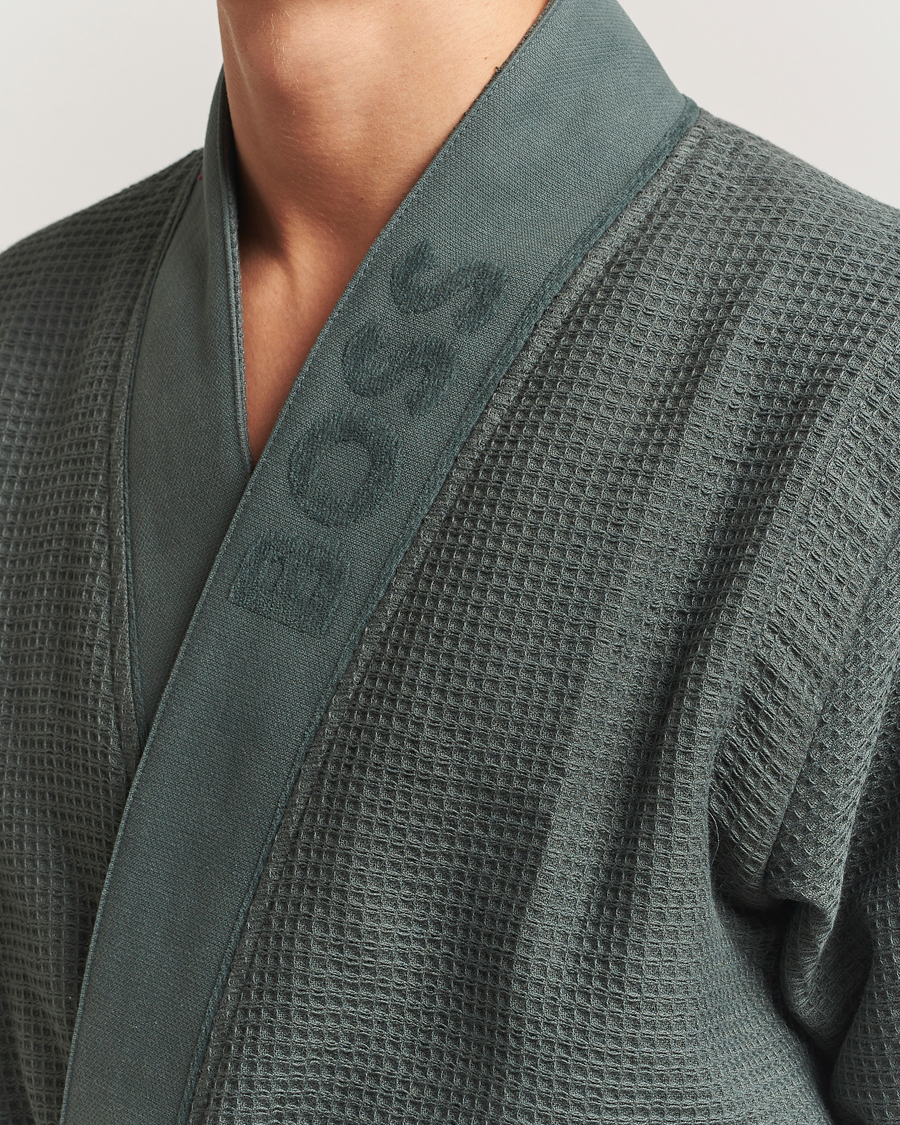 Herre | Pyjamaser og badekåper | BOSS BLACK | Waffle Kimono Open Green