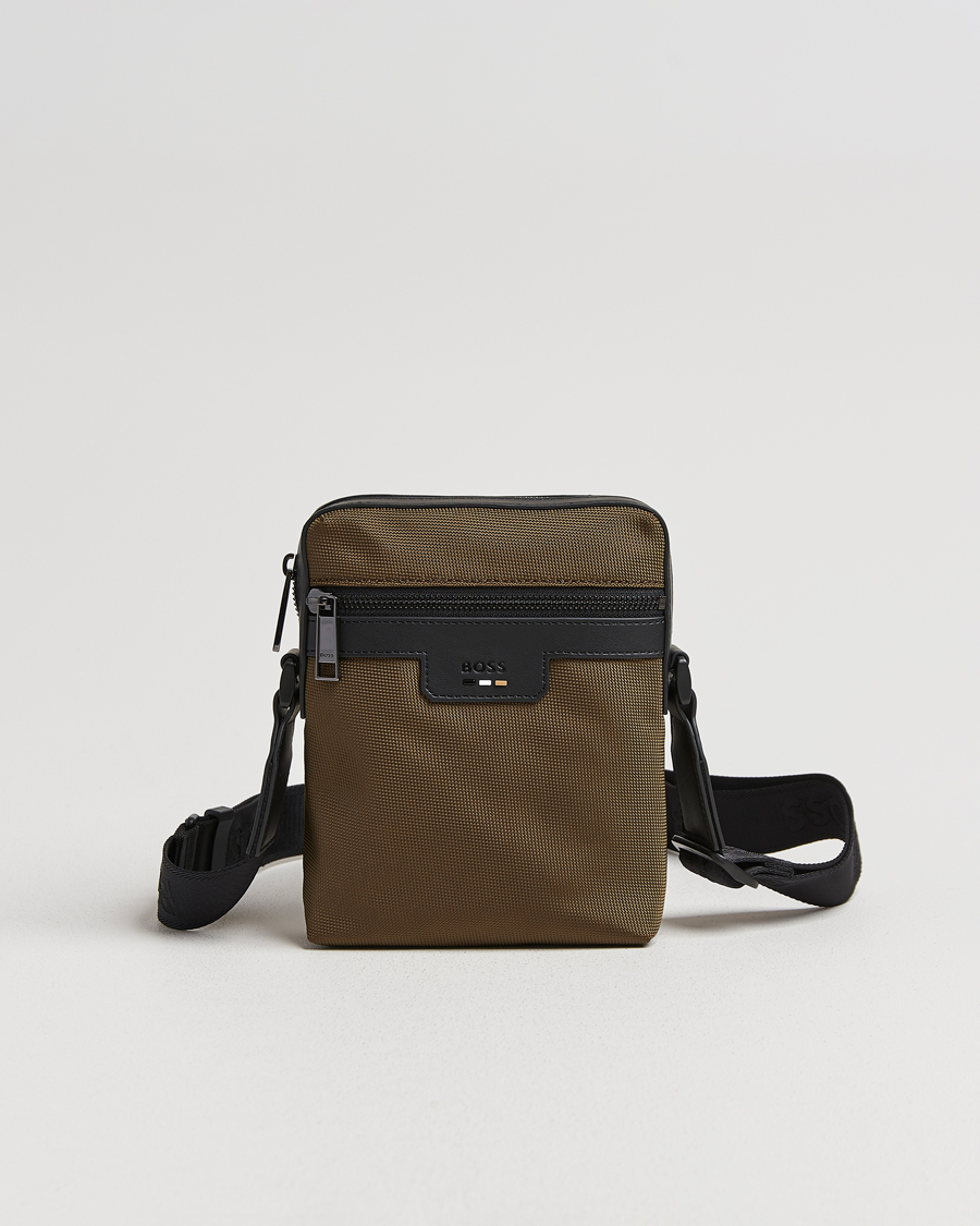 Herre | Vesker | BOSS BLACK | Ray Pouch Zip Bag Open Green