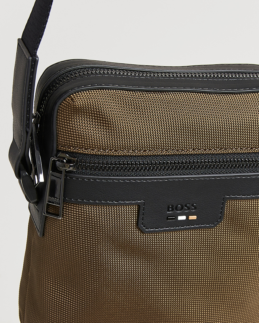 Herre | Vesker | BOSS BLACK | Ray Pouch Zip Bag Open Green