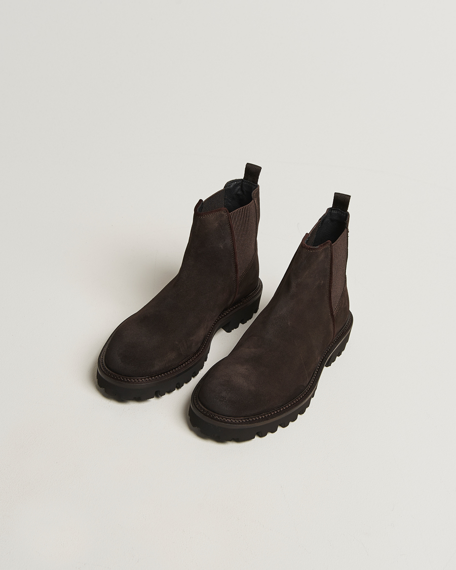 Herre | Støvler | BOSS BLACK | Julyo Suede Chelsea Boot Dark Brown