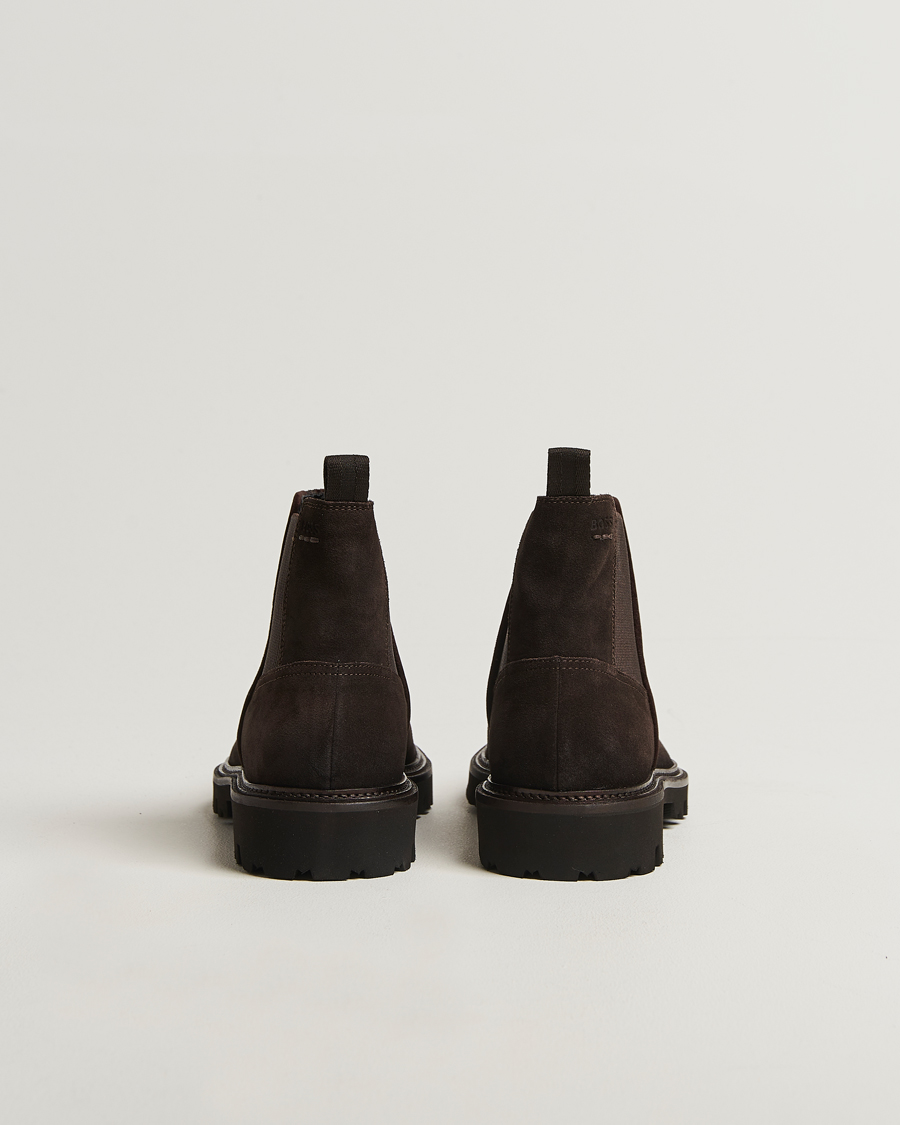 Herre | Støvler | BOSS BLACK | Julyo Suede Chelsea Boot Dark Brown