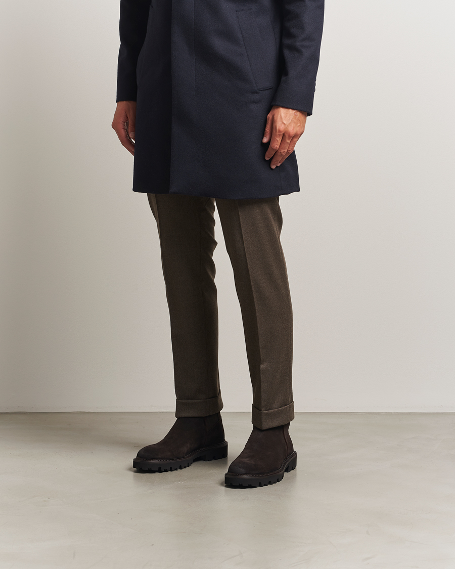 Herre | Støvler | BOSS BLACK | Julyo Suede Chelsea Boot Dark Brown