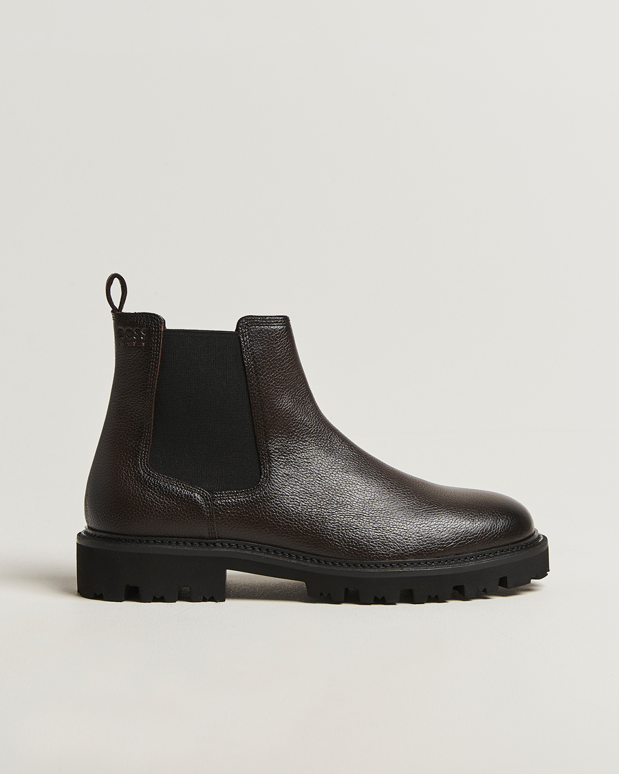 Herre | Støvler | BOSS BLACK | Julyo Leather Chelsea Boot Dark Brown