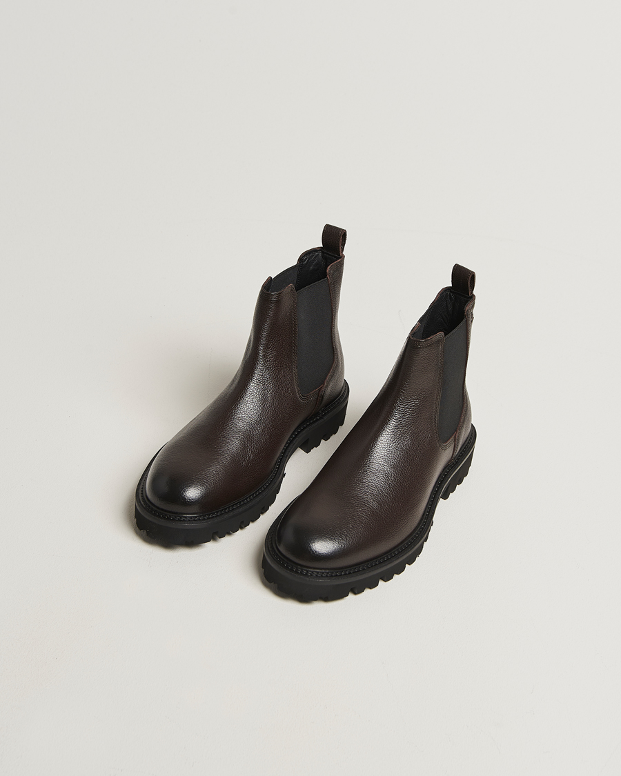 Herre | Støvler | BOSS BLACK | Julyo Leather Chelsea Boot Dark Brown
