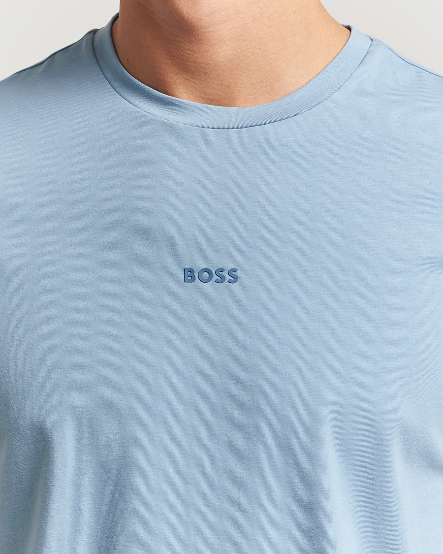 Herre | T-Shirts | BOSS ORANGE | Tchup Logo Crew Neck T-Shirt Light Blue