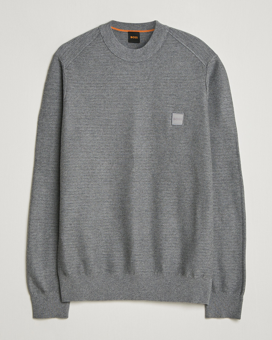 Herre | Gensere | BOSS ORANGE | Anion Knitted Sweater Silver