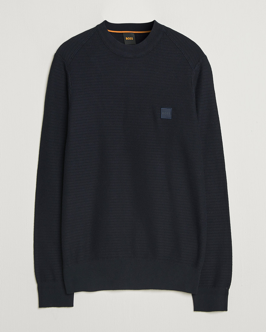 Herre | Gensere | BOSS ORANGE | Anion Knitted Sweater Dark Blue