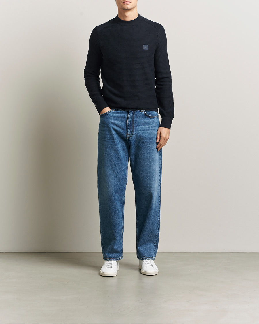 Herre | Gensere | BOSS ORANGE | Anion Knitted Sweater Dark Blue