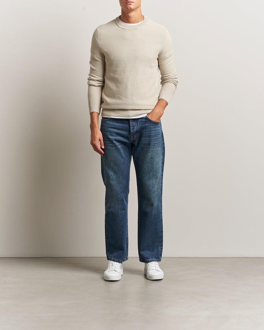 Herre | Gensere | BOSS ORANGE | Klapok Knitted Crew Neck Sweater Light Beige