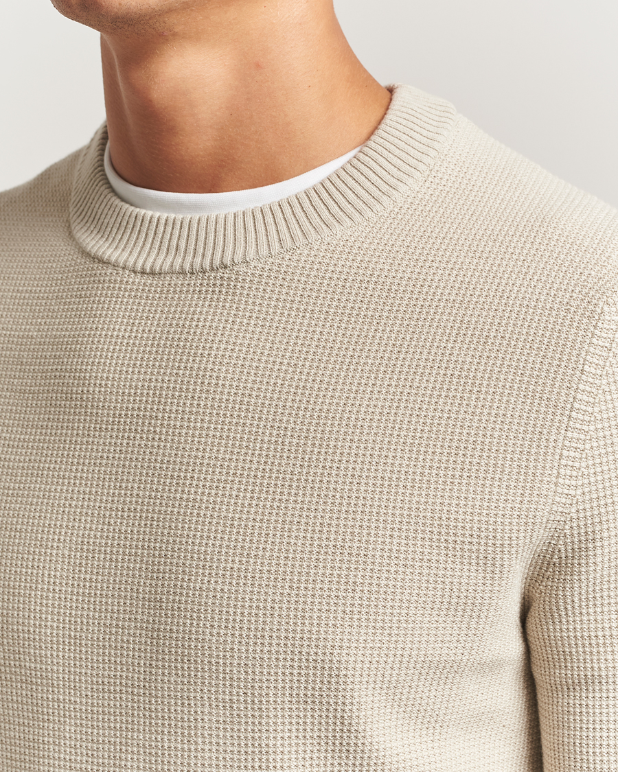 Herre | Gensere | BOSS ORANGE | Klapok Knitted Crew Neck Sweater Light Beige