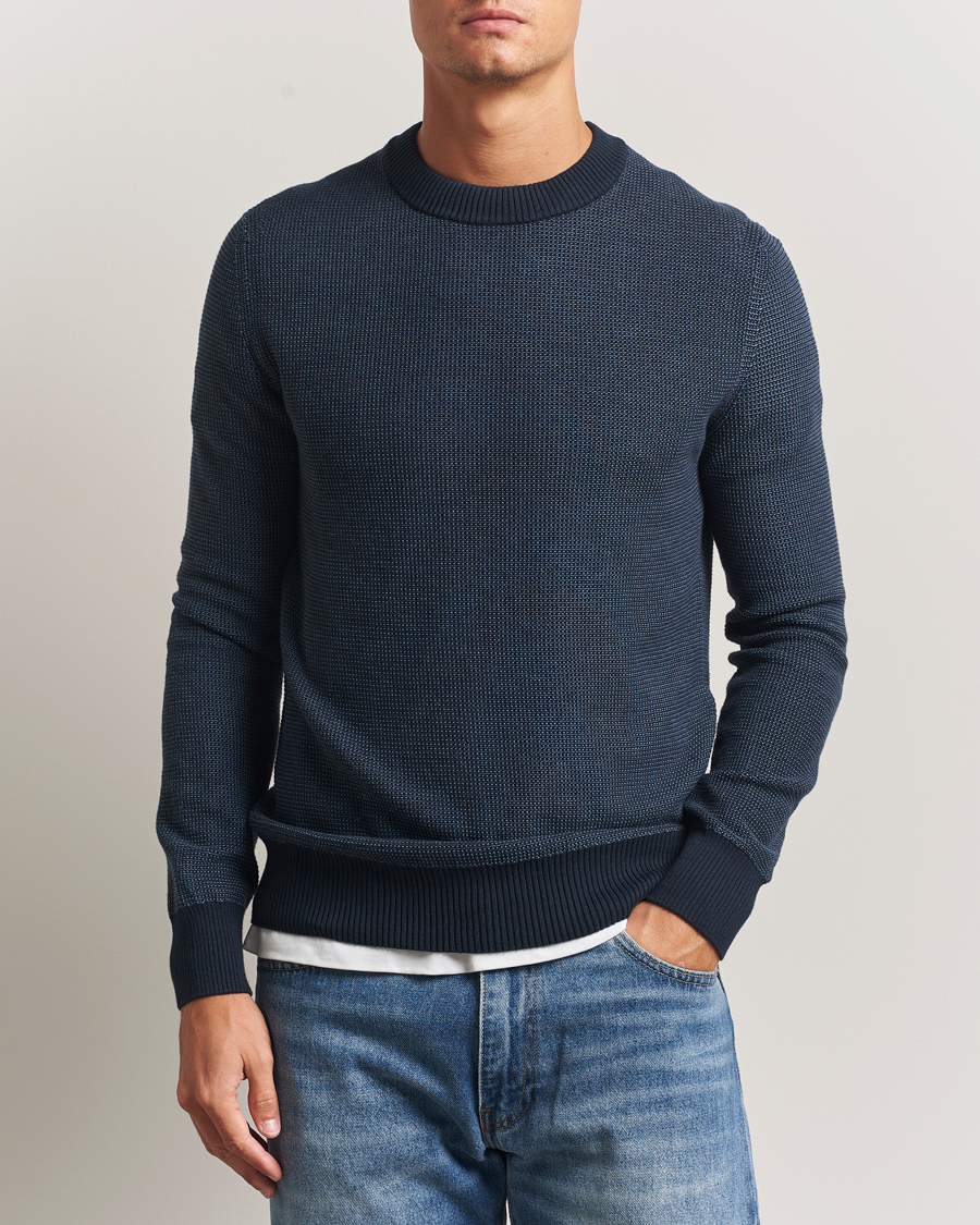Herre | Gensere | BOSS ORANGE | Klapok Knitted Crew Neck Sweater Dark Blue