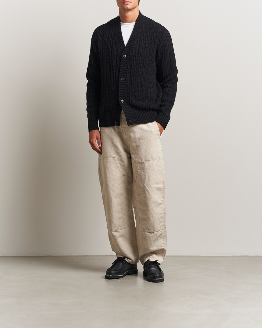 Herre | Gensere | BOSS ORANGE | Kortho Wool Knitted Cardigan Black