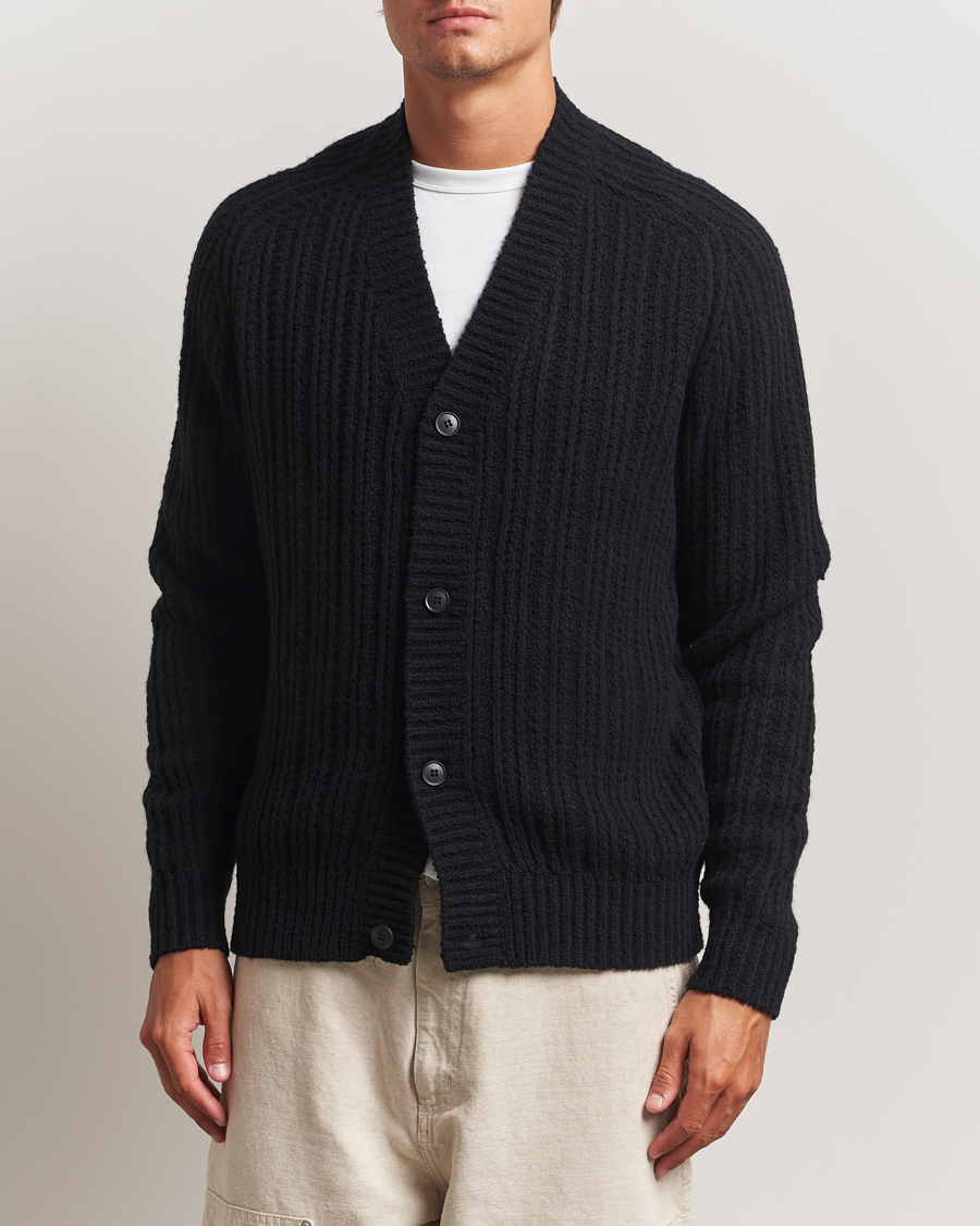 Herre | Gensere | BOSS ORANGE | Kortho Wool Knitted Cardigan Black