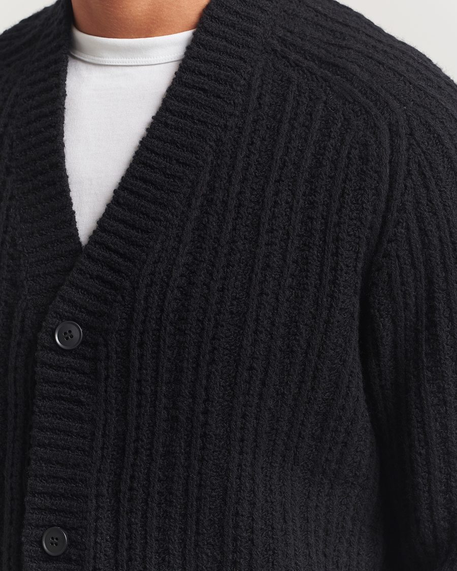 Herre | Gensere | BOSS ORANGE | Kortho Wool Knitted Cardigan Black