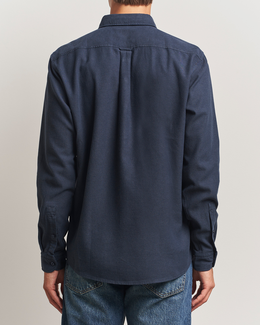 Herre | Skjorter | BOSS ORANGE | Rickert Brushed Cotton Shirt Dark Blue
