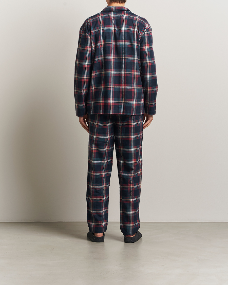 Herre | Pyjamaser og badekåper | BOSS BLACK | Flannel Long Sleeve Pyjama Set Open Blue