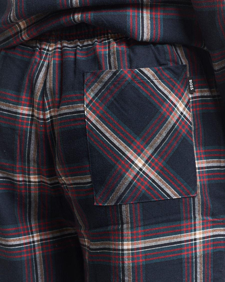 Herre | Pyjamaser og badekåper | BOSS BLACK | Flannel Long Sleeve Pyjama Set Open Blue