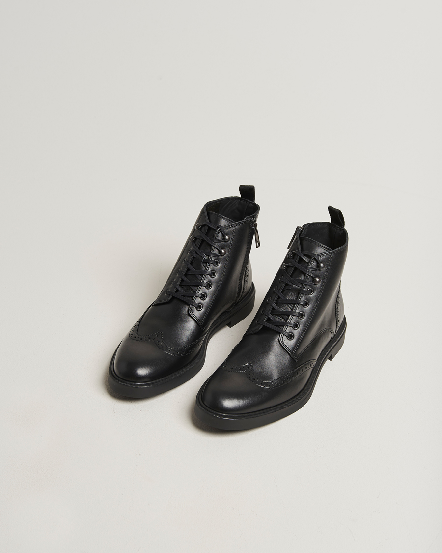Herre | Støvler | BOSS BLACK | Calev Leather Brogue Boot Black