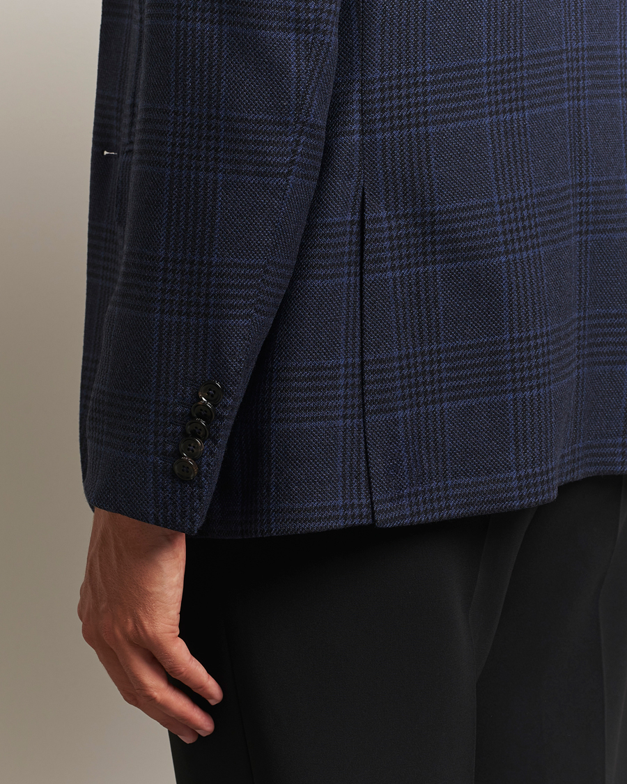 Herre | Dressjakker | BOSS CAMEL | Jeff Wool Checked Blazer Dark Blue